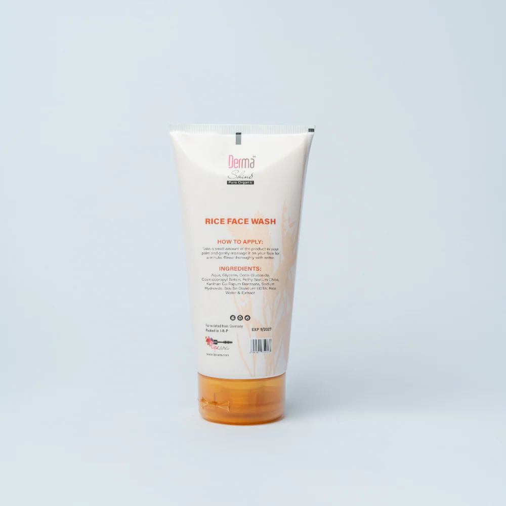 Derma Shine Rice Face wash Brightening & exfoliating 120ml - Image 4