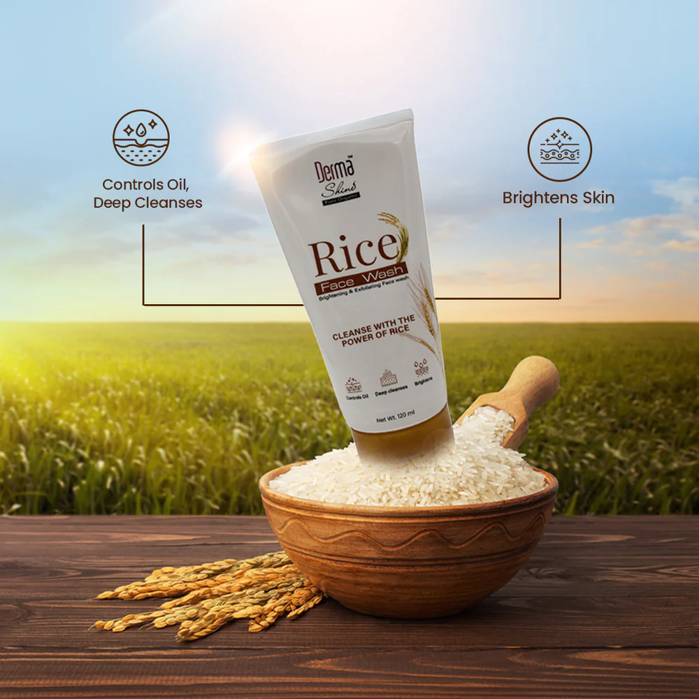 Derma Shine Rice Face wash Brightening & exfoliating 120ml - Image 5