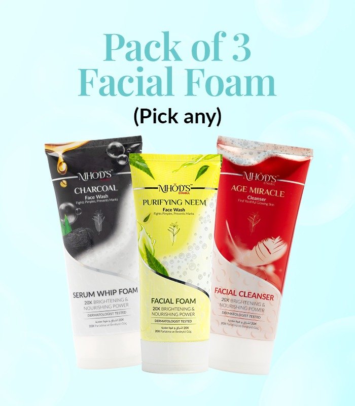 Mhods Pack of 3 Facial Foams 100ml